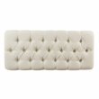 HomePop Ainsley Traditional Fabric Button Tufted Storage Bench in Cream