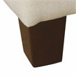 HomePop Ainsley Traditional Fabric Button Tufted Storage Bench in Cream