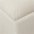 HomePop Ainsley Traditional Fabric Button Tufted Storage Bench in Cream
