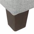 HomePop Ainsley Traditional Fabric Button Tufted Storage Bench in Light Blue