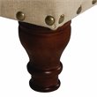 HomePop Rectangle Traditional Fabric Storage Bench with Nailhead Trim in Tan