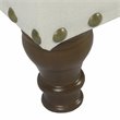 HomePop Traditional Fabric Large Storage Bench with Nailhead Trim in Cream/Brown