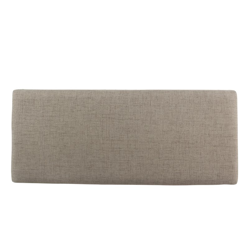HomePop Traditional Fabric Large Storage Bench with Nailhead Trim in Tan