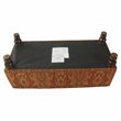 HomePop Traditional Fabric Large Storage Bench with Nailhead Trim in Red/Gold