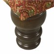 HomePop Traditional Fabric Large Storage Bench with Nailhead Trim in Red/Gold