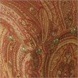 HomePop Traditional Fabric Large Storage Bench with Nailhead Trim in Red/Gold