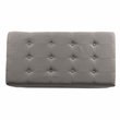 HomePop Traditional Fabric Tufted Large Storage Bench in Textured Gray