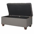HomePop Traditional Fabric Tufted Large Storage Bench in Textured Gray
