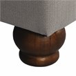 HomePop Traditional Fabric Tufted Large Storage Bench in Textured Gray