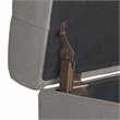 HomePop Traditional Fabric Tufted Large Storage Bench in Textured Gray