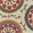 HomePop Transitional Fabric Storage Ottoman in Orange and Green