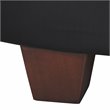 HomePop Winston Faux Leather Button-top Large Storage Ottoman in Black