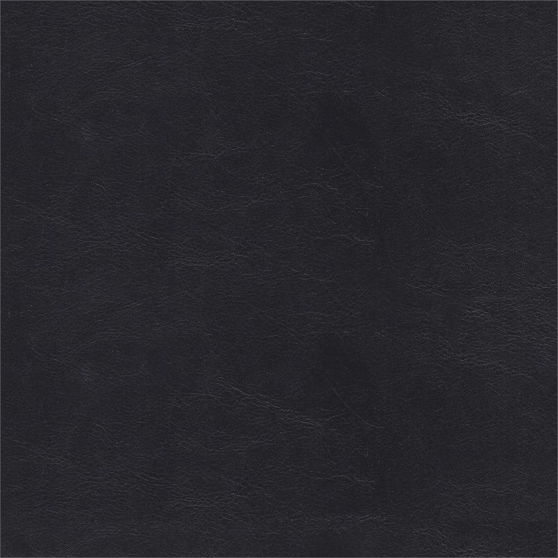 HomePop Winston Faux Leather Button-top Large Storage Ottoman in Black
