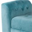 HomePop Traditional Velvet Tufted Storage Bench and Settee in Blue