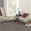 HomePop Traditional Velvet Tufted Storage Bench and Settee in Gray