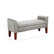 HomePop Traditional Velvet Tufted Storage Bench and Settee in Gray