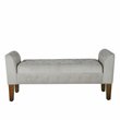 HomePop Traditional Velvet Tufted Storage Bench and Settee in Gray