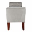 HomePop Traditional Velvet Tufted Storage Bench and Settee in Gray