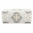 HomePop Transitional Fabric Large Decorative Storage Bench in Cream