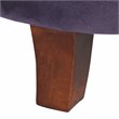 HomePop Round Transitional Wood and Velvet Ottoman with Storage in Purple
