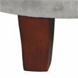 HomePop Round Transitional Wood and Velvet Ottoman with Storage in Gray