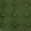 HomePop Round Transitional Wood and Velvet Storage Ottoman in Green