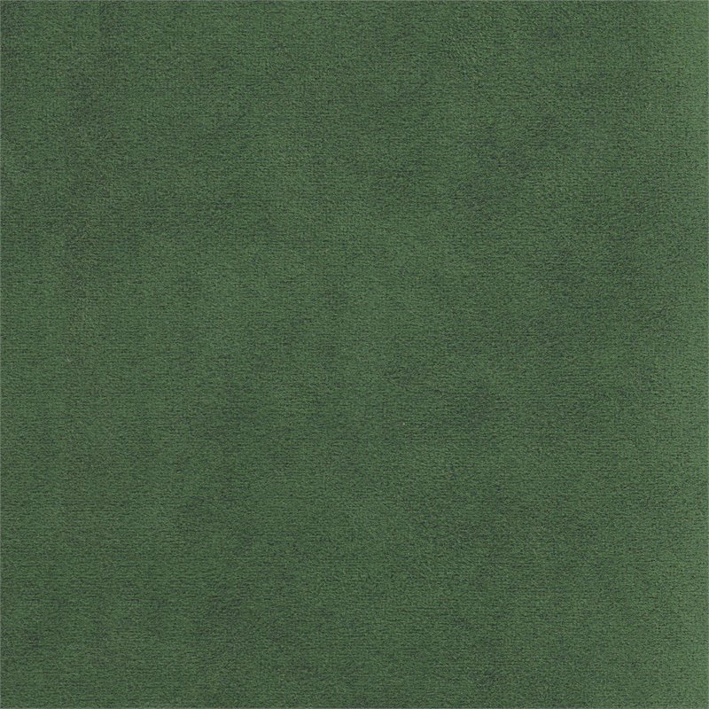 HomePop Round Transitional Wood and Velvet Storage Ottoman in Green