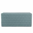 HomePop Transitional Fabric Textured Large Storage Bench in Teal Blue