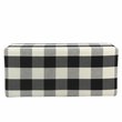 HomePop Fabric Plaid Pattern Large Decorative Storage Bench in Black