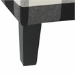HomePop Fabric Plaid Pattern Large Decorative Storage Bench in Black