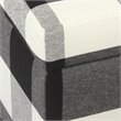 HomePop Fabric Plaid Pattern Large Decorative Storage Bench in Black