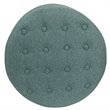 HomePop Boho Transitional Wood and Fabric Storage Ottoman in Teal Blue