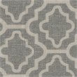HomePop Transitional Fabric Geometric Medium Storage Ottoman in Ash Gray