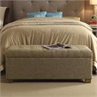 HomePop Traditional Fabric Tufted Large Storage Bench in Natural
