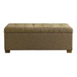HomePop Traditional Fabric Tufted Large Storage Bench in Natural
