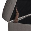HomePop Traditional Fabric Tufted Large Storage Bench in Gray and Brown