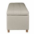 HomePop Traditional Fabric Tufted Large Storage Bench in Cream