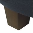 HomePop Transitional Wood and Velvet Large Storage Ottoman in Navy