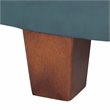 HomePop Transitional Faux Leather Large Storage Ottoman in Blue