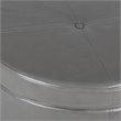 HomePop Transitional Faux Leather Large Storage Ottoman in Gray