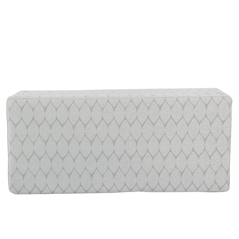 HomePop Transitional Fabric Textured Large Storage Bench in Gray