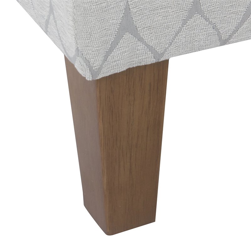 HomePop Transitional Fabric Textured Large Storage Bench in Gray