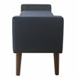 HomePop Fulton Modern Velvet Fabric Storage Bench in Dark Navy