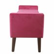 HomePop Fulton Modern Velvet Fabric Storage Bench in Pink Finish