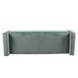 HomePop Fulton Modern Velvet Fabric Storage Bench in Aqua Blue