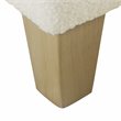 HomePop Sherpa Traditional Fabric Storage Bench in Cream Finish