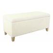 HomePop Sherpa Traditional Fabric Storage Bench in Cream Finish