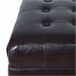 HomePop Traditional Faux Leather Large Storage Bench in Brown
