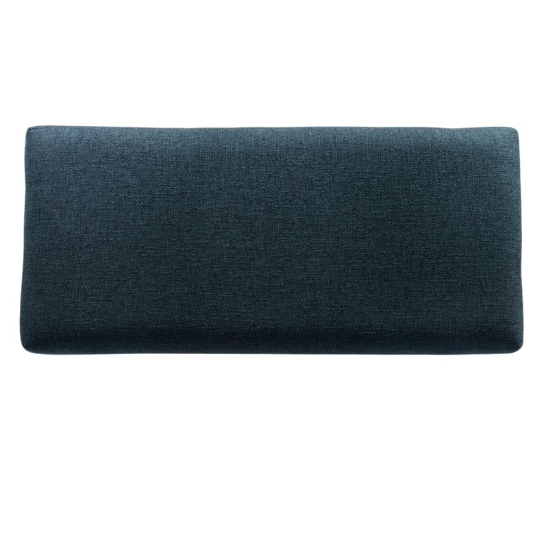 HomePop Transitional Fabric Textured Decorative Storage Bench in Blue