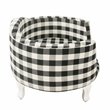 HomePop Traditional Cotton Plaid Pattern Decorative Pet Bed in Mini Black
